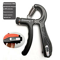 Еспандер для рук кистьовий пружинний з лічильником на 9999 натискань та регульованим навантаженням 5-60кг 29197, фото 2