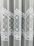 Тюль на основі бамбука з красивим узором. Колір: білий, фото 7