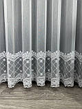 Тюль на основі бамбука з красивим узором. Колір: білий, фото 9