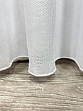Тюль на лляній основі зі смужками. Колір: сірий, фото 10