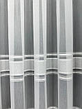 Тюль на бамбуковій основі зі смужками. Колір: молочний, фото 6