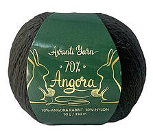 Avanti Yarn ANGORA 70 (Аванті Ярн Ангора 70) № 938 темно-зелений (Пряжа ангора, нитки для в'язання)