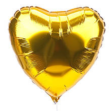 Куля серце 10 см золоте