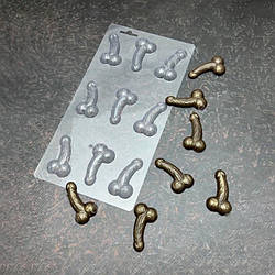 Форма пластикова для шоколаду Чоловічий орган (цукерки)