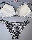Купальник Victoria's Secret Бкіні з пуш-ап, Леопардовий чорно-білий, 38С (85С)/ L, фото 5