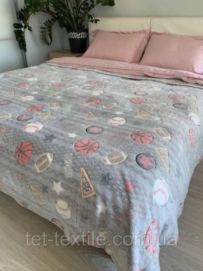 Плед із мікрофібри День ніч м'ячики світиться у темряві 200х220см