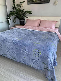 Плед з мікрофібри День ніч Інопланетяни світяться у темряві 200х220см