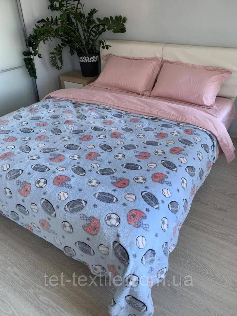 Плед із мікрофібри День ніч Футбол світиться у темряві 200х220см