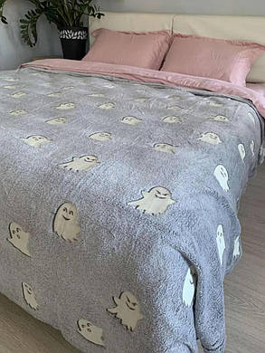 Плед із мікрофібри День ніч Привиди світиться у темряві 200х220см, фото 1