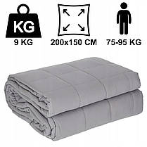 Ковдра важка (обтяжена) 4FIZJO 9 кг 150 x 200 см Grey (P-5907739319807), фото 4