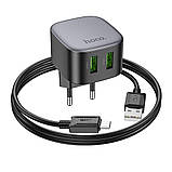 Мережевий зарядний пристрій Hoco CS34A 2USB QC 18W+USB to Micro, фото 5