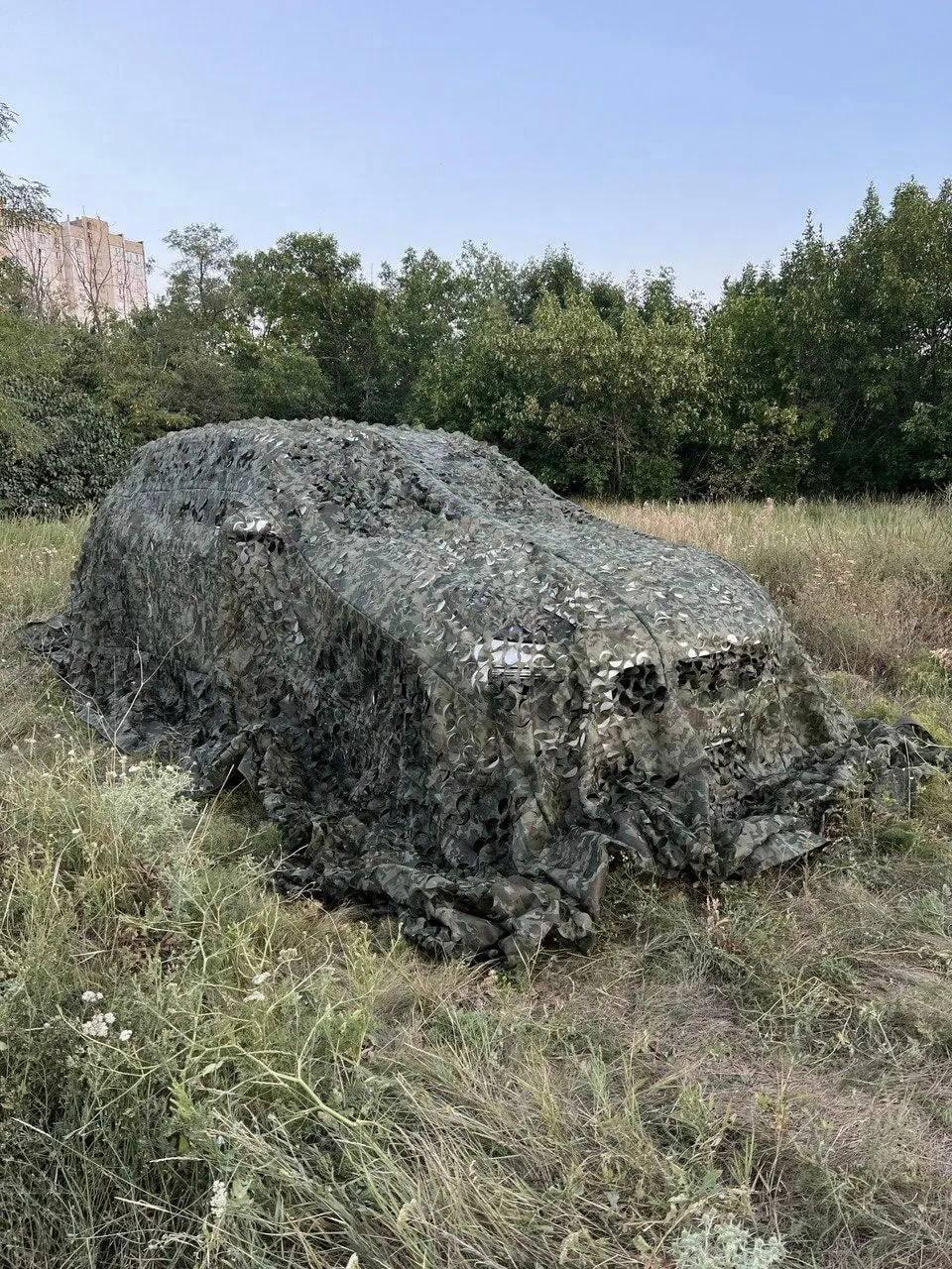 Маскувальна сітка 3х6 зелена для автомобіля, пікапа, позашляховика та техніки. Камуфляж №4, фото 1