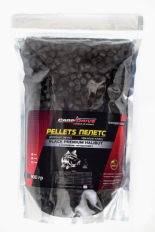 Пелети короповий, пелети для риболовлі, пелети Carp Dream Black Premium Halibut ( з отвором) 8 мм 900 гр., фото 1