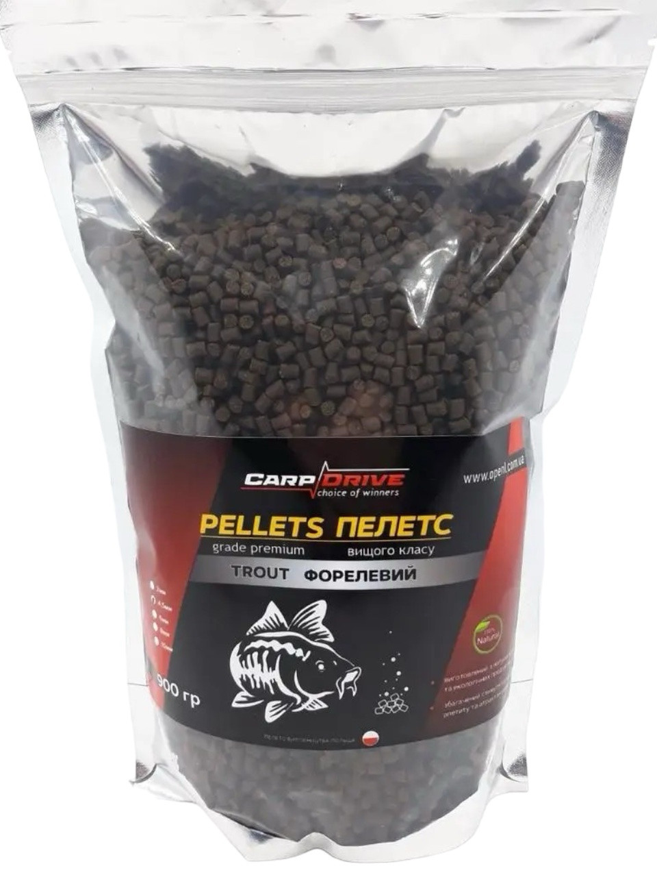 Pellets, пелетс короповий, пелетс Trout (Форелевий) Carp Dream 6 мм 900гр