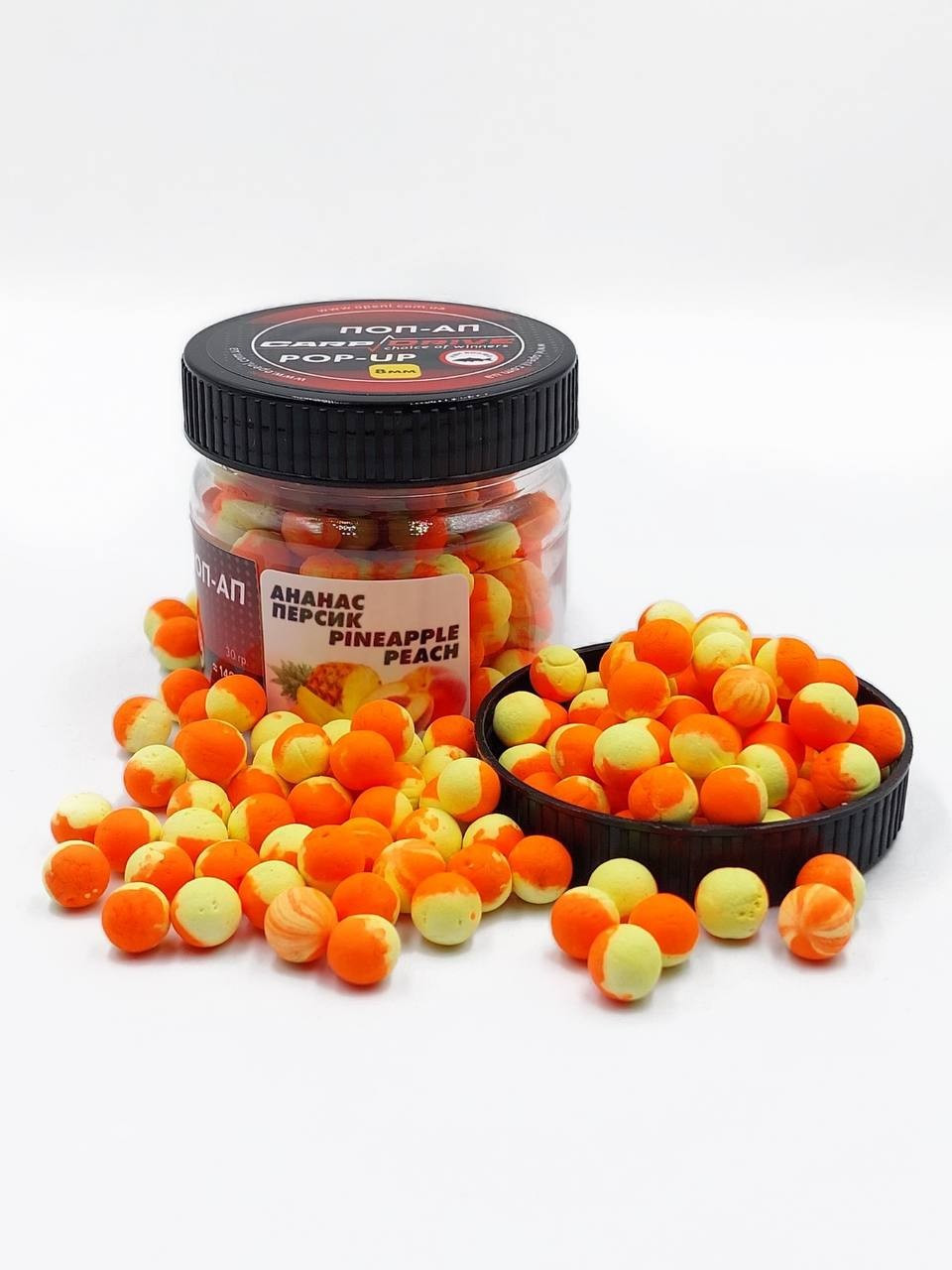 Плаваючий Бойл, поп ап для риболовлі, поп ап Ананас-Персик (Pineapple-Peach) 8мм Carp Dream