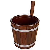Шайка  5 л. із термодеревини та пластм. вставкою, фото 2