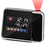 Електронний годинник метеостанція Сolor Screen Calendar 8190 з підсвіткою та проекцією часу настільний, фото 5