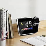 Електронний годинник метеостанція Сolor Screen Calendar 8190 з підсвіткою та проекцією часу настільний, фото 2