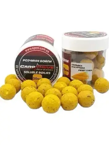 Розчинні насадкові бойли, порошать бойли Солодка кукурудза (Swrrt Corn) 20мм 100г, фото 1