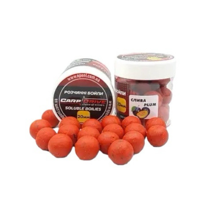 Розчинні насадкові бойли, порошать бойли Слива (Plum) 20мм 100г