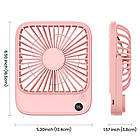 Настільний вентилятор на акумуляторі 5000мАч, від USB, Рожевий / Міні вентилятор / Акумуляторний вентилятор, фото 9