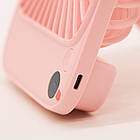 Настільний вентилятор на акумуляторі 5000мАч, від USB, Рожевий / Міні вентилятор / Акумуляторний вентилятор, фото 7