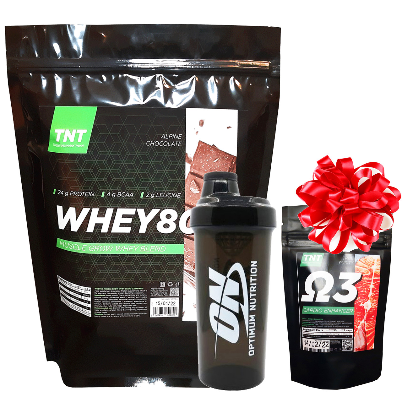 Протеїн 2 кг + шейкер + омега 3 у подарунок TNT Nutrition
