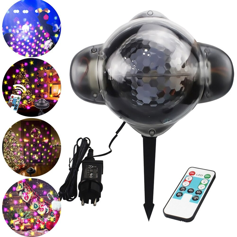 Вуличний лазерний проектор з пультом Christmas Snowfall Projector WL-808 дискошар лазерне шоу
