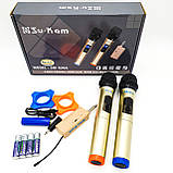 Мікрофон бездротовий з дисплеєм для вокал комплект 2 радіомікрофона RM-20A з базою для підсилювача, фото 5