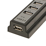 USB Хаб на 10 портів розгалужувач USB HUB 10 PORTS 220V активний з блоком живлення портативний перехідник, фото 8
