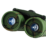 Бінокль портативний 10x25 Bushnell ARMY 100m/1000m складаний, для полювання, туризму, з чохлом, фото 9