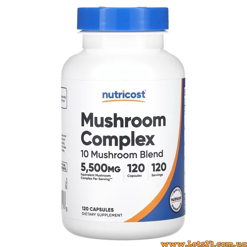 Комплекс грибів Кордіцепс Шиитаке Левова Грива Трутовик Чага Мейтаке Енокі Глива Рейші Агарікус Mushroom Complex, фото 1