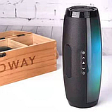 Бездротова Bluetooth-колонка з підсвіткою TG165C-LED-світловузика, USB, microSD, FM, Мікрофон Black, фото 2