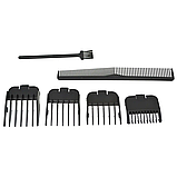 Професійна машинка для стриження волосся Gemei 1012GM регулювання довжини стрижки, 4 насадки Red, фото 2