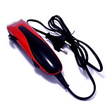 Професійна машинка для стриження волосся Gemei 1012GM регулювання довжини стрижки, 4 насадки Red, фото 3