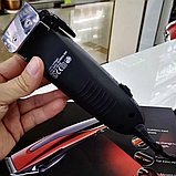 Професійна машинка для стриження волосся Gemei 1012GM регулювання довжини стрижки, 4 насадки Red, фото 8