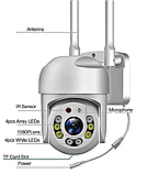 Вулична Wi-Fi камера відеоспостереження YHQ03S 2 Мп, PTZ, з нічним зніманням, віддалений доступ + Карта 32 Гб, фото 5