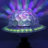 Диско куля музичний проєктор лампа в патрон E27 UFO-7203Bulb Bluetooth, USB, з пультом ДК, 220В, фото 10