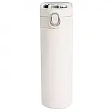 Термокухоль з індикатором температури SmartCup розумний термос 420 мл, неіржавка сталь, кнопка відкривання White, фото 4