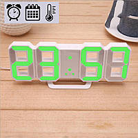 Електронні настільні LED годинник будильник термометр Caixing CX-2218 usb з зеленою підсвіткою