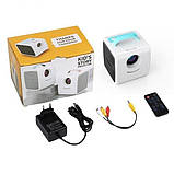 Портативний світлодіодний проектор kid's Story Q2 мультимедійний+штатив 2м+AnyCast WiFi Блакитний, фото 7