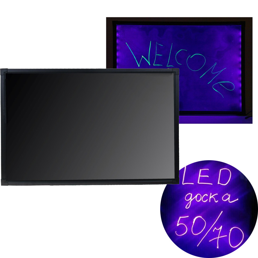 Флуоресцентная Лед доска 50x70 Shiny FLUORECENT BOARD с фломастером и салфеткой