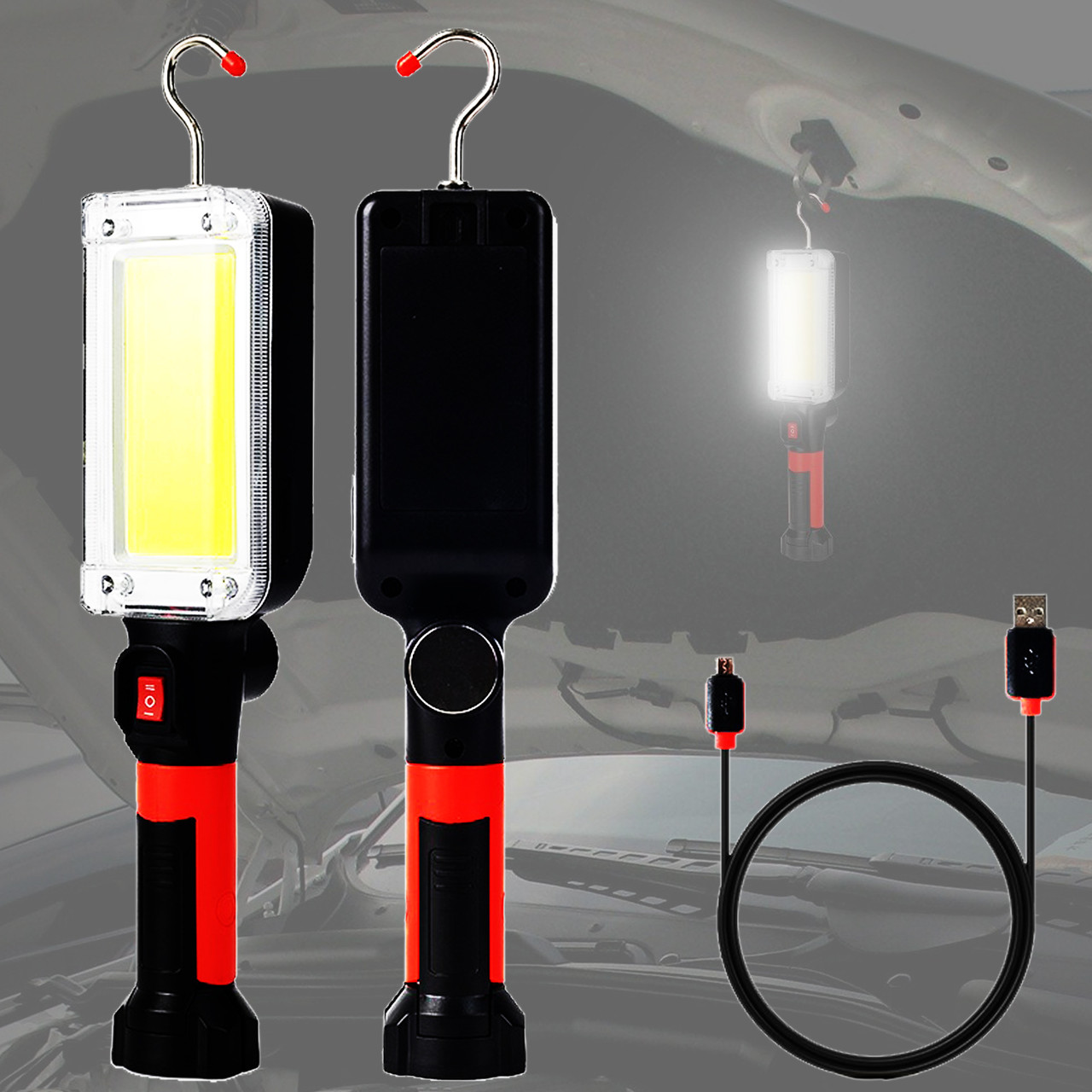 Світлодіодний акумуляторний ліхтар LED інспекційний світло для СТО BL8859B COB акумуляторний ліхтарик