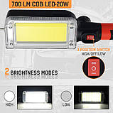 Світлодіодний акумуляторний ліхтар LED інспекційний світло для СТО BL8859B COB акумуляторний ліхтарик, фото 6