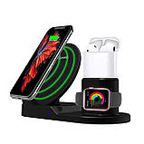 Бездротове зарядний пристрій Smart Pro Wireless fast charge 3в1 док-станція Qi/Lightning, фото 5