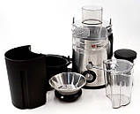 Соковичавниця електрична Domotec 5220MS 600W, 500 мл, 2 швидкості + акумуляторний подрібнювач, фото 2