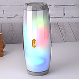 Бездротова Bluetooth колонка з підсвічуванням TG165C-LED світловузика, USB, microSD, FM, Мікрофон Grey, фото 2