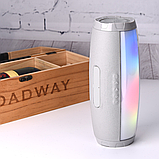 Бездротова Bluetooth колонка з підсвічуванням TG165C-LED світловузика, USB, microSD, FM, Мікрофон Grey, фото 3