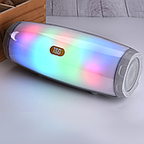 Бездротова Bluetooth колонка з підсвічуванням TG165C-LED світловузика, USB, microSD, FM, Мікрофон Grey, фото 4