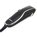 Машина для стрижки волосся провідна Gemei 811GM регулювання довжини стрижки, 4 насадки Чорний, фото 7